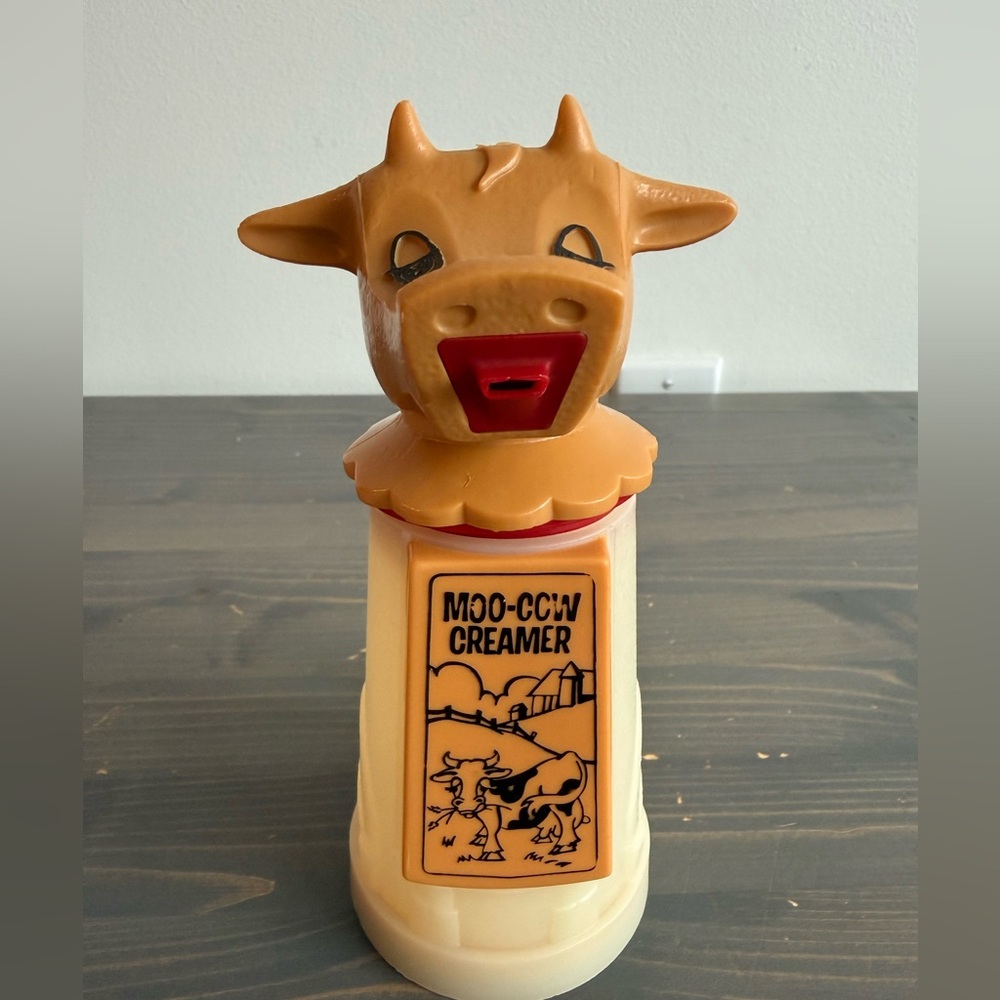 Vintage plastic  Moo Cow Creamer by Whirley Industries.